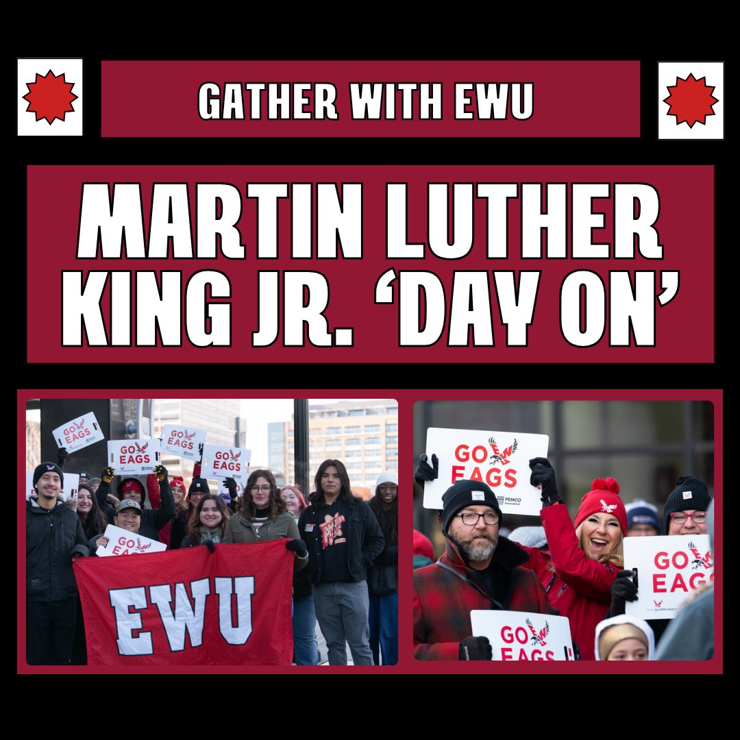Please join EWU in celebrating the legacy of Dr. Martin Luther King Jr. by attending  powerful FREE events open to campus and community. 

For all of the details about these events, please visit our website: inside.ewu.edu/diversityandin…