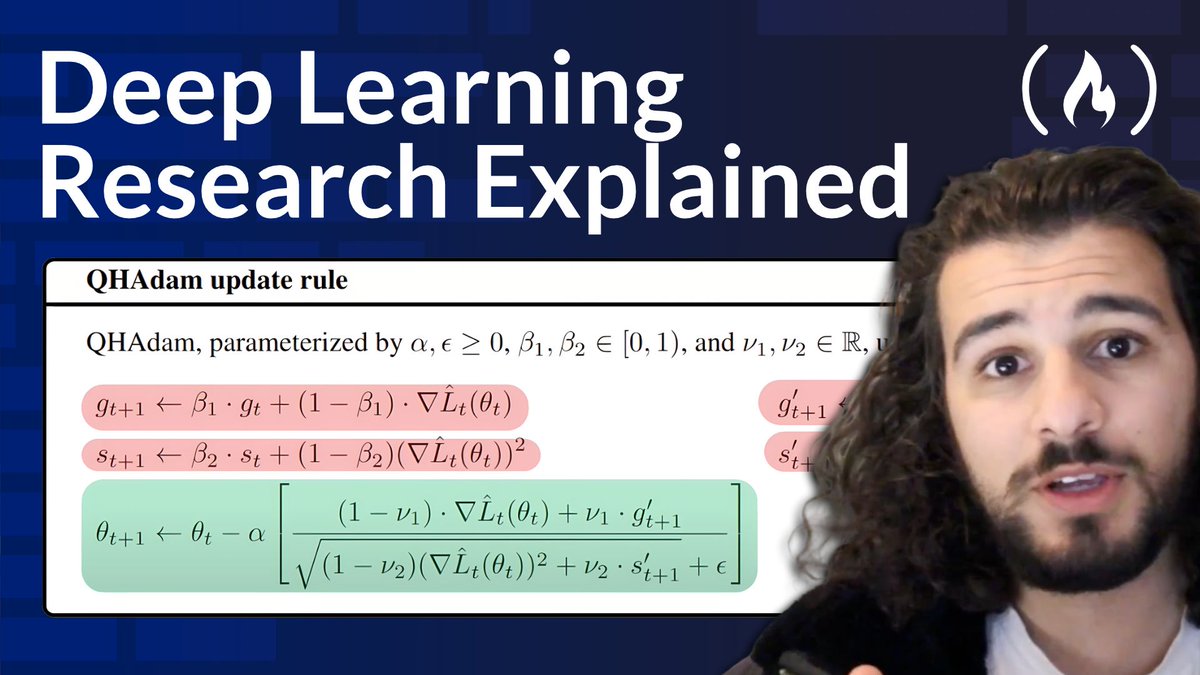 freeCodeCamp's tweet photo. If you want to stay up to date on the latest AI and Machine Learning research, reading academic papers can help.

But they can be a bit intimidating and hard to understand sometimes.

In this course, you'll learn how to approach and understand the theory, math, and structure in academic papers. 

https://t.co/FL6fOAI0yZ