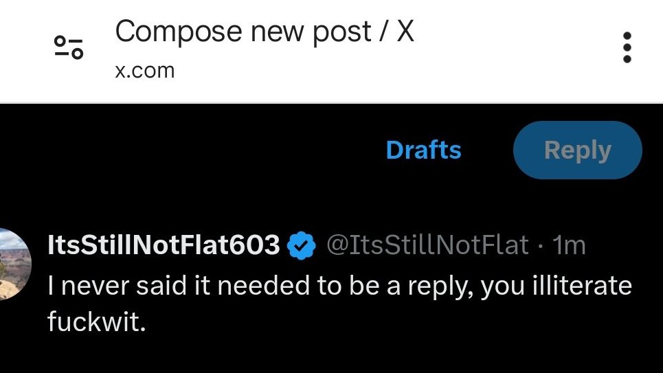 FreakestP75274's tweet photo. @ThatGuyM88 @ItsNotFlat603 @T__E__5__L__A @guitardude42 @StarkrushR @4dots899721 @surfpurzel @HarryWorp @RedPillMack @ItsStillNotFlat @CalmLogical @DoctorHekell @Evil_MerlinX @sly_sparkane @IEAffiliate @jpvanhoy @SoerenMNielsen @grukster101 @Copernicium1473 @ken_caudle @Not_yourpilot @garyc_joseph @GlobeSlay3r @haprho @Notaspud_ @NotebookSlys @Marjori88206011 @PolymathPhallus @xyphophor @Monttnom1 @MemeCoinHangout @FooleryT @JasonBeeYorn @BeardVanDamme @earthisaglobe @Lumbernard @blackbird4032 @darkagenda @Alvamiga @Lazarusbaubu @birp234 @StopHatingMe88 @Hojpojj @CatManitarMike @yy_desa @Mordwand42 @truthache68 @egolder256 @isthisaweekday @Tomblvd He's on life support I heard, he only was born with one brain cell and apparently it's flat! https://t.co/wY4zqjUCu1