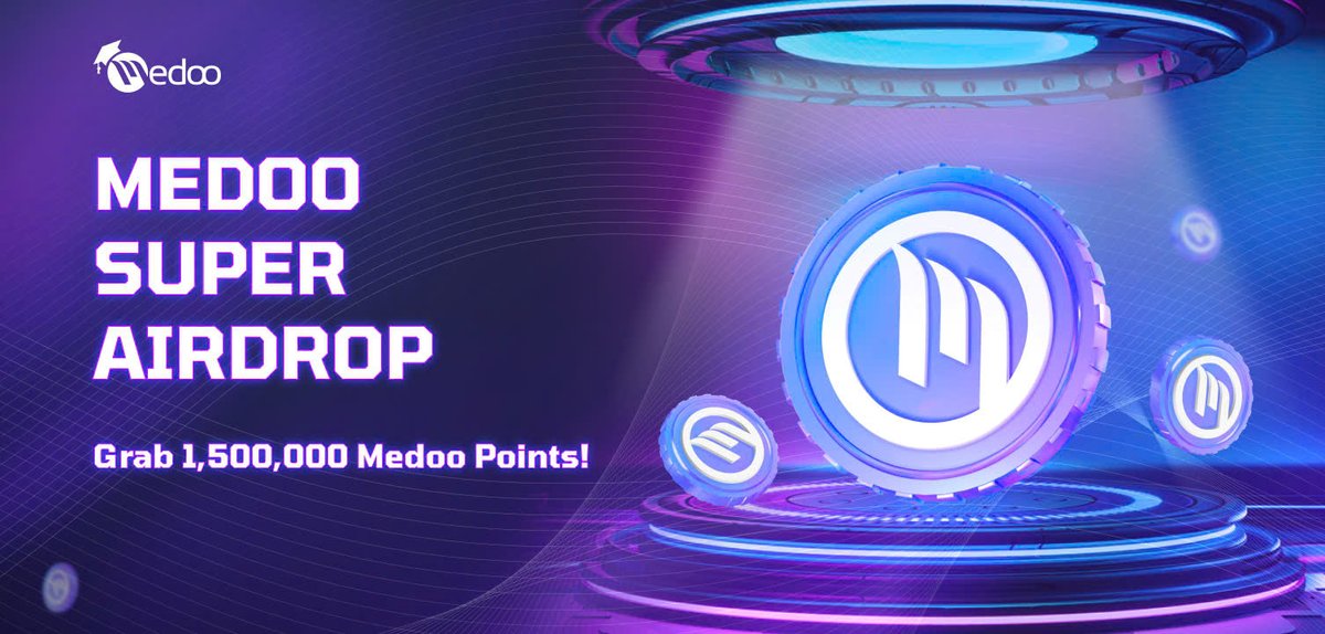 medoo_global's tweet photo. 🎉 Medoo Super Airdrop: Grab 1,500,000 Medoo Points! 🔥
#Medoo is back with an exciting new airdrop program! 🌟 This is the perfect time to join and earn well-deserved rewards while advancing your learning journey with Medoo.
📌 Program Details:
🔹 Massive Rewards: 1,500,000 Medoo Points are waiting for you!
🔹 Simple Tasks:
1️⃣ Register now on the airdrop page: https://t.co/gkHEidrhLf
2️⃣ Complete tasks and instantly earn Medoo Points.
3️⃣ Mint Medoo Points daily on your dashboard.
🚨 Special Highlight: Medoo Points will soon be convertible into Medoo Tokens, unlocking opportunities for trading and investment within the Medoo blockchain ecosystem.
👉 Discover and learn more about Medoo here: https://t.co/szb1bPMAja 🌟
#Medoo #MedooAirdrop #LearnAndEarn #BlockchainEducation
#DecentralizedLearning #MedooChain #MedooPoints