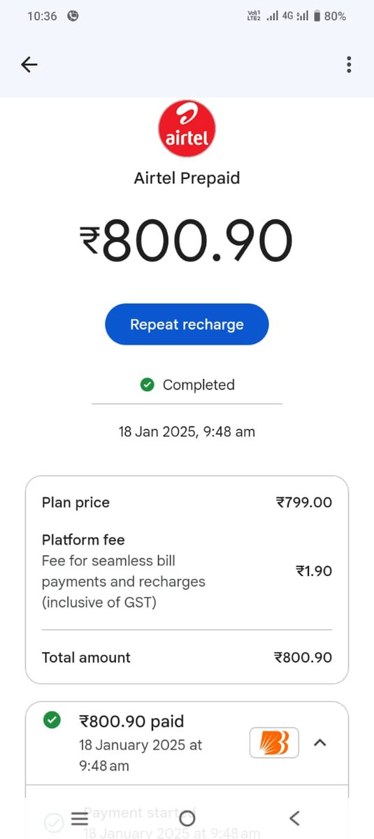 AjayJad25598's tweet photo. @airtelindia @Airtel_Presence @bhartiairtelfdn How is your service sir, customer with airtel company even picked up the phone, recharged to another number from google pay then it came back Please Give Me Reply 
Please Give me Refund 🙏🙏🙏 https://t.co/dHUEEs1TKT