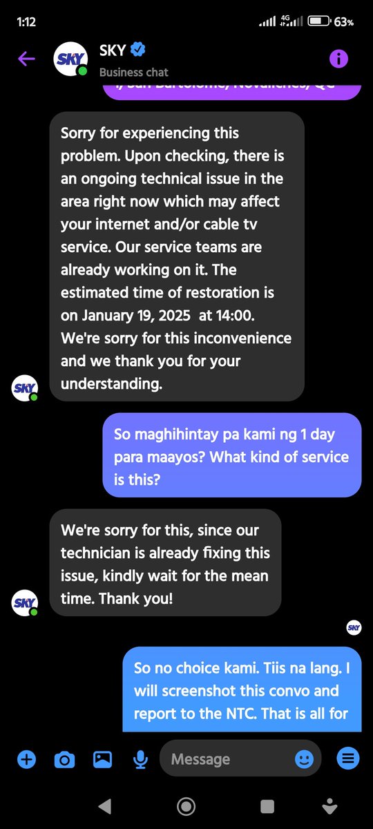 PEFormilleza's tweet photo. @SKYserves Maghintay pa daw hanggang bukas para maayos. Pota, hindi pa sigurado yata yun. Nawalan na ba kayo ng technician? https://t.co/2iWbmImZxA