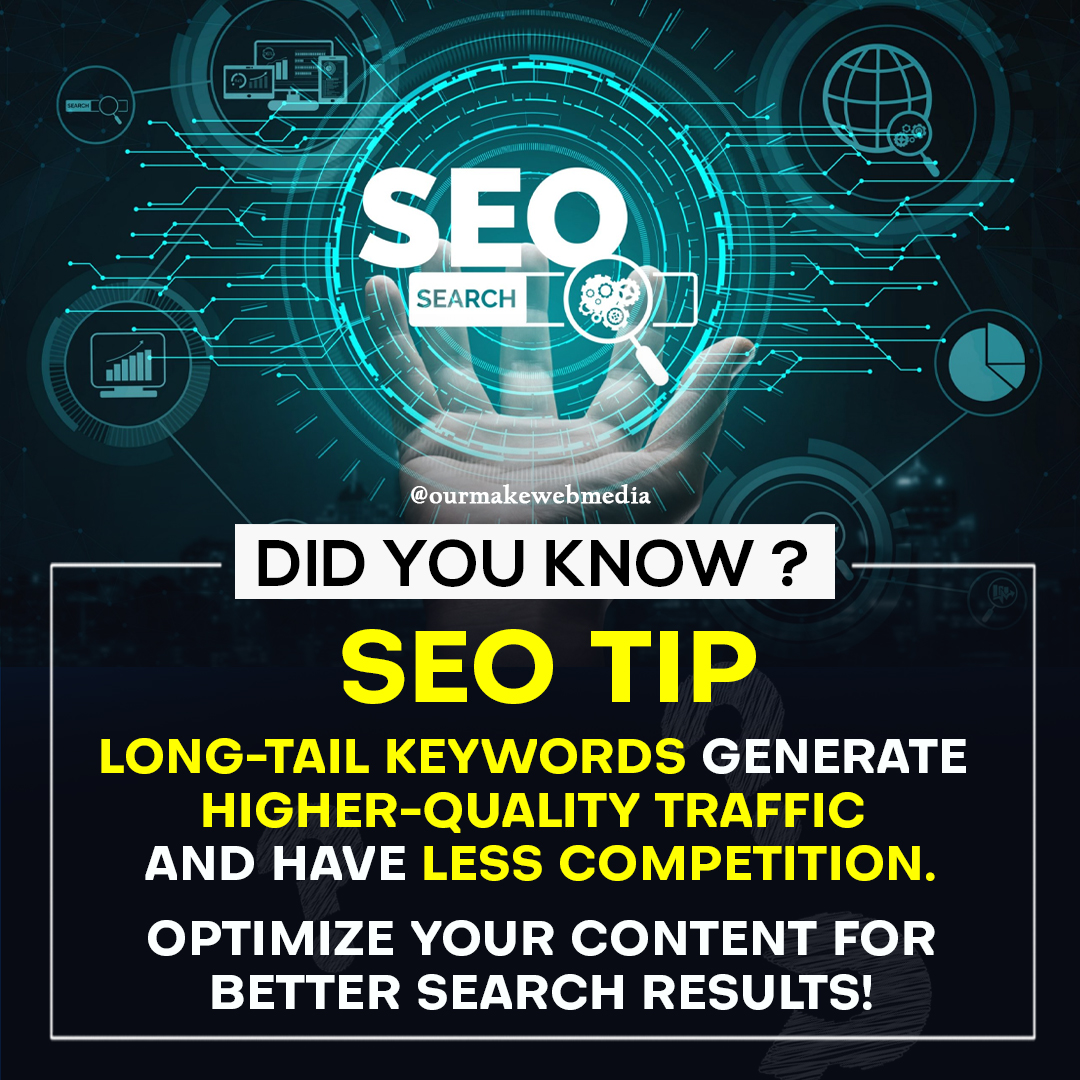 ourmakewebmedia's tweet photo. Follow us for more content based on knowledge, company service, and more.
#SEO #LongTailKeywords #DigitalMarketingTips #SearchEngineOptimization #BusinessGrowth #OurMakeWebMedia https://t.co/VPKUYixFEc