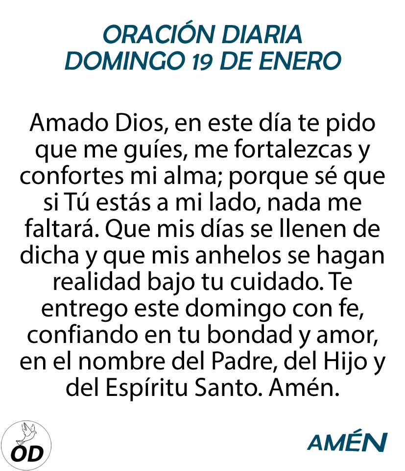 DiosTeBendiga__'s tweet photo. Oración del día domingo 19 de enero de 2025. https://t.co/prJQtlZWW3