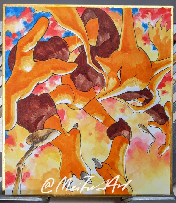 "Psychic"(ミニ色紙) -Alakazam#Pokemon 