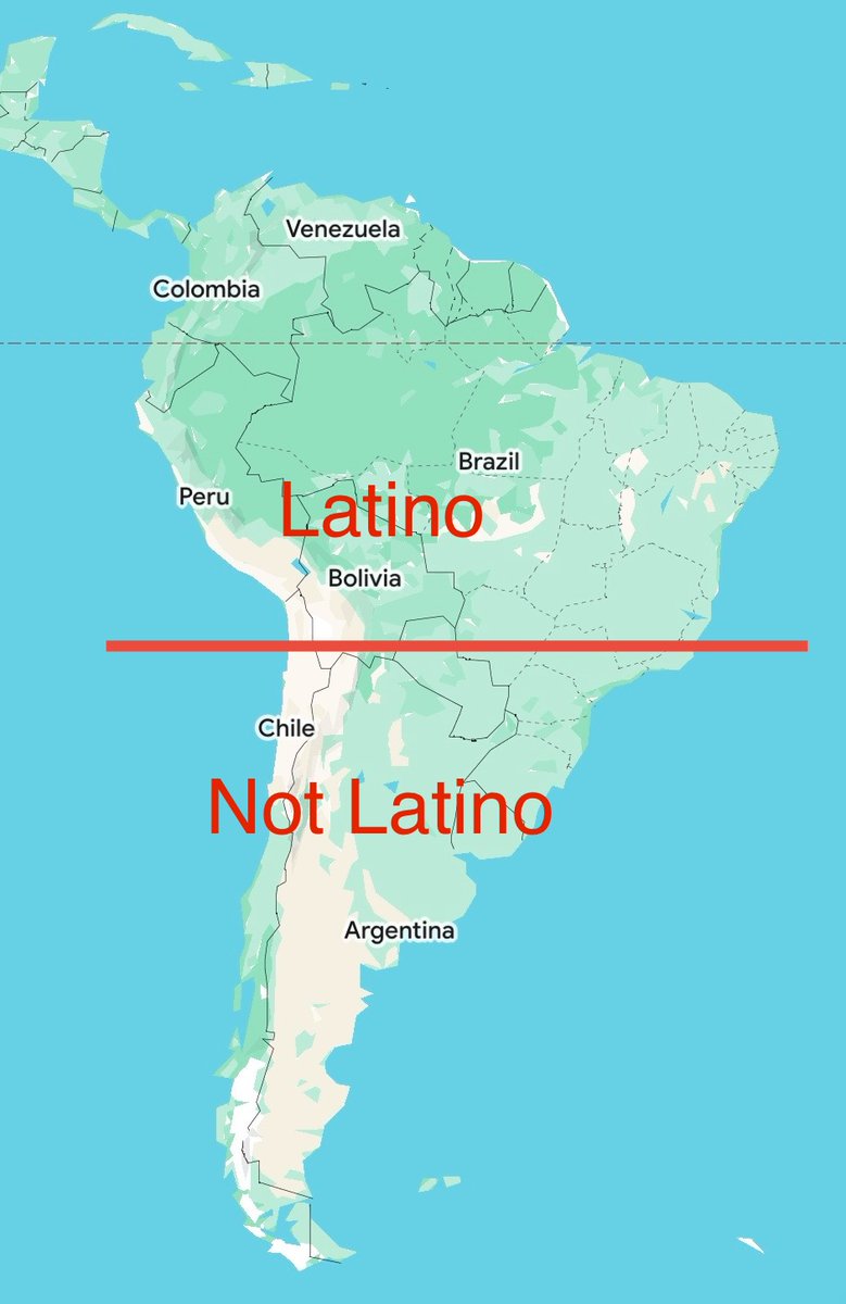 mikitaposts's tweet image. I feel like below this line, you are no longer Latino