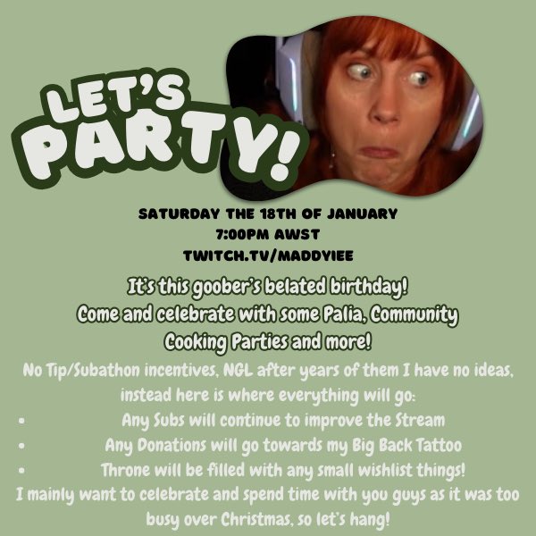 I’m really bad at promoting these things but im celebrating my birthday on stream tonight!! Come and hang 💕
