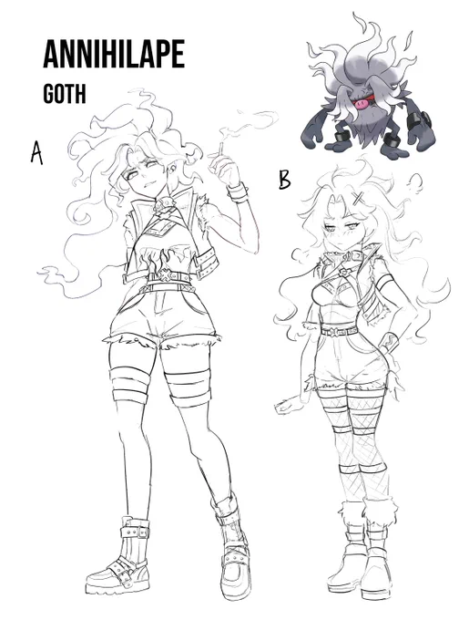 Annihilape gijinka design🅰️or🅱️? 