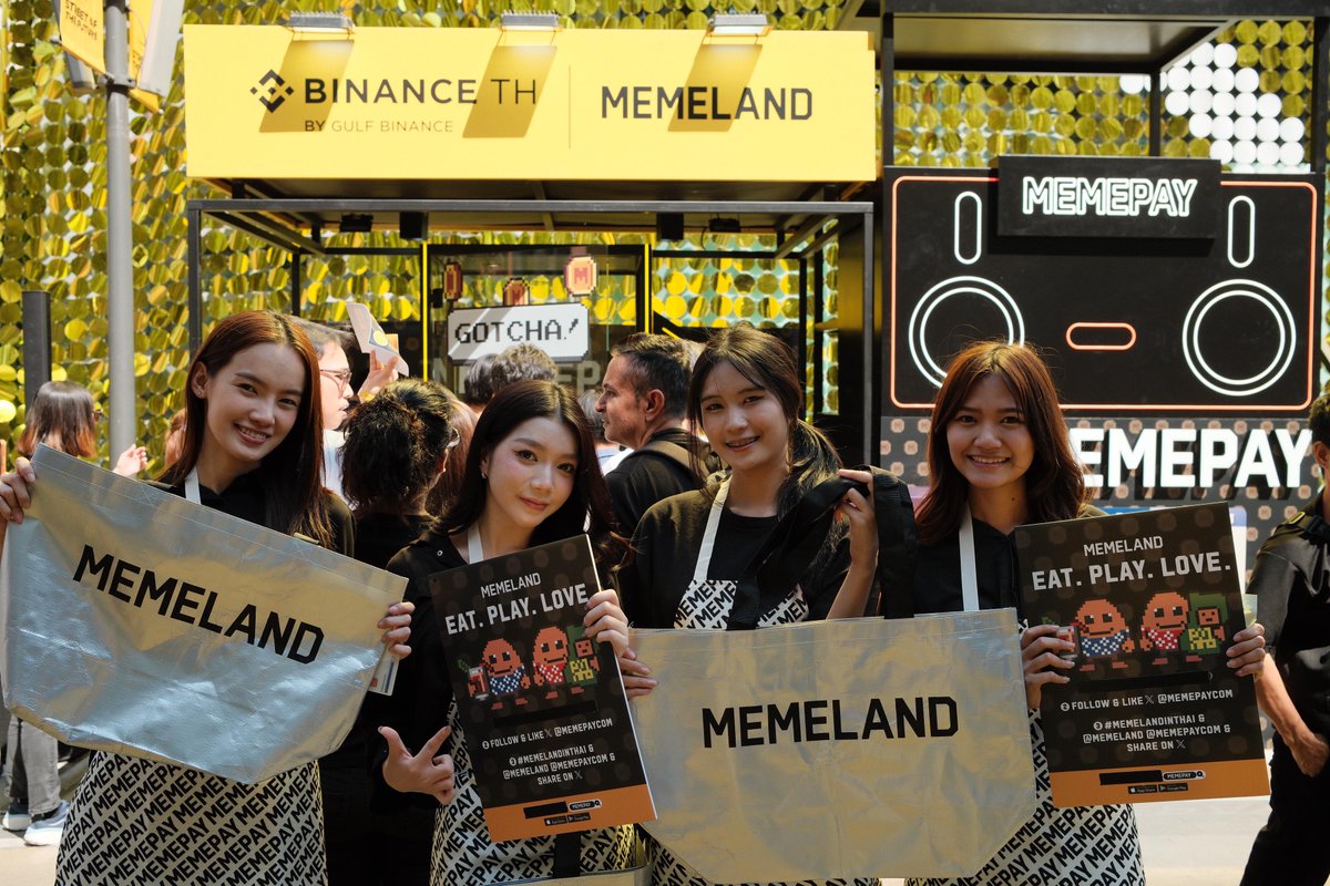 🏴‍☠️ AHOY! We've taken over <a href="/binance/">Binance</a>_TH_'s #StreetOfTheFuture at Siam Square, Bangkok! 🇹🇭

Come hang out, play games, and snag exclusive merch and #MemePay surprises hotter than all your exes combined. 🔥💳

#MemelandinThai #Memeland <a href="/memepaycom/">MemePay</a> @binance