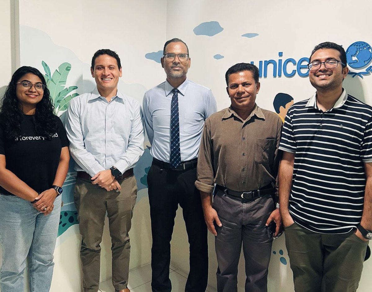 UNICEF Maldives met with <a href="/maldivescricket/">Maldives Cricket</a> to explore potential areas of collaboration. Discussions focused on how sports can be powerful tools to encourage healthy &amp; active lifestyles amongst children &amp; young people, as well as promote their mental health &amp; wellbeing!