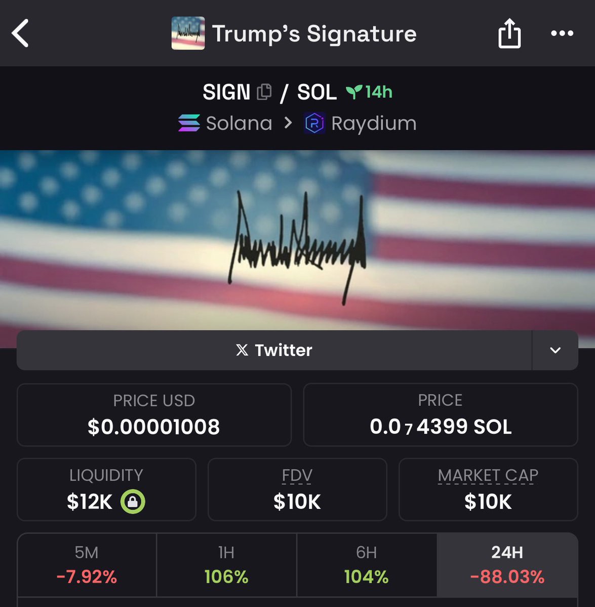 Tempuraeeii's tweet photo. @kunoo Trump's Signature

$SIGN  🚀

F7X5g7b8CwVj1FJC6AC5WBYDu54rRhtpcqLjrfBqpump

🚀 https://t.co/Put9kIvYpL