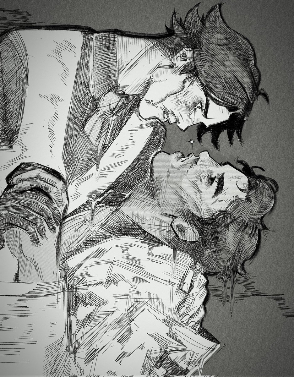Valentine_q0's tweet image. Sacrifice 
#jayvik #arcane #sketch
