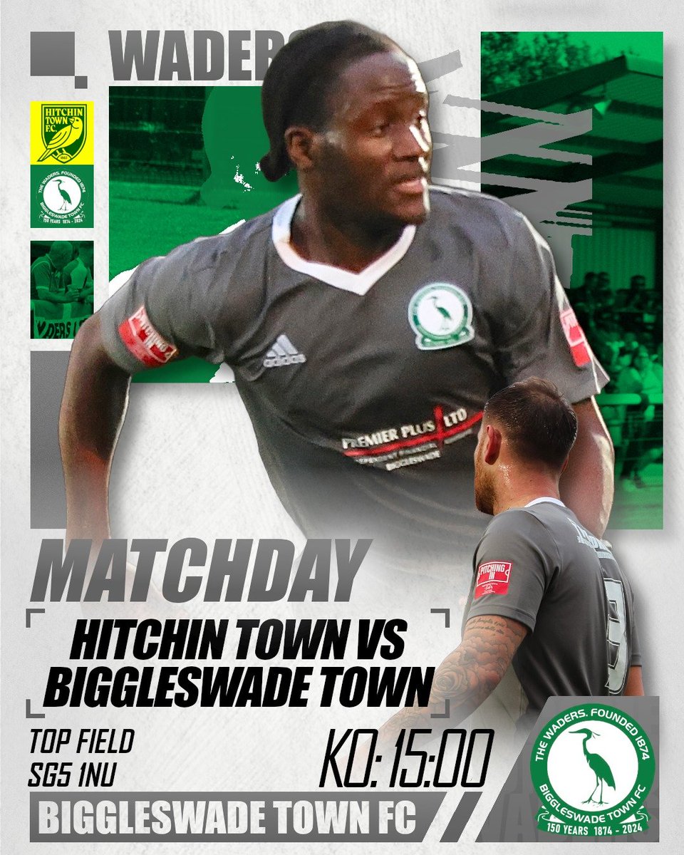 𝙈𝘼𝙏𝘾𝙃𝘿𝘼𝙔 🟢
The waders hit the road for a local derby showdown against Hitchin Town in the <a href="/SouthernLeague1/">The Pitching In Southern Football League</a>
🗓 Sat 18th Jan
🏟 Top Field, Hitchin
⏰ Kick-off: 3pm
Victory is earned, not given – let’s claim it!
#waders | #greenarmy