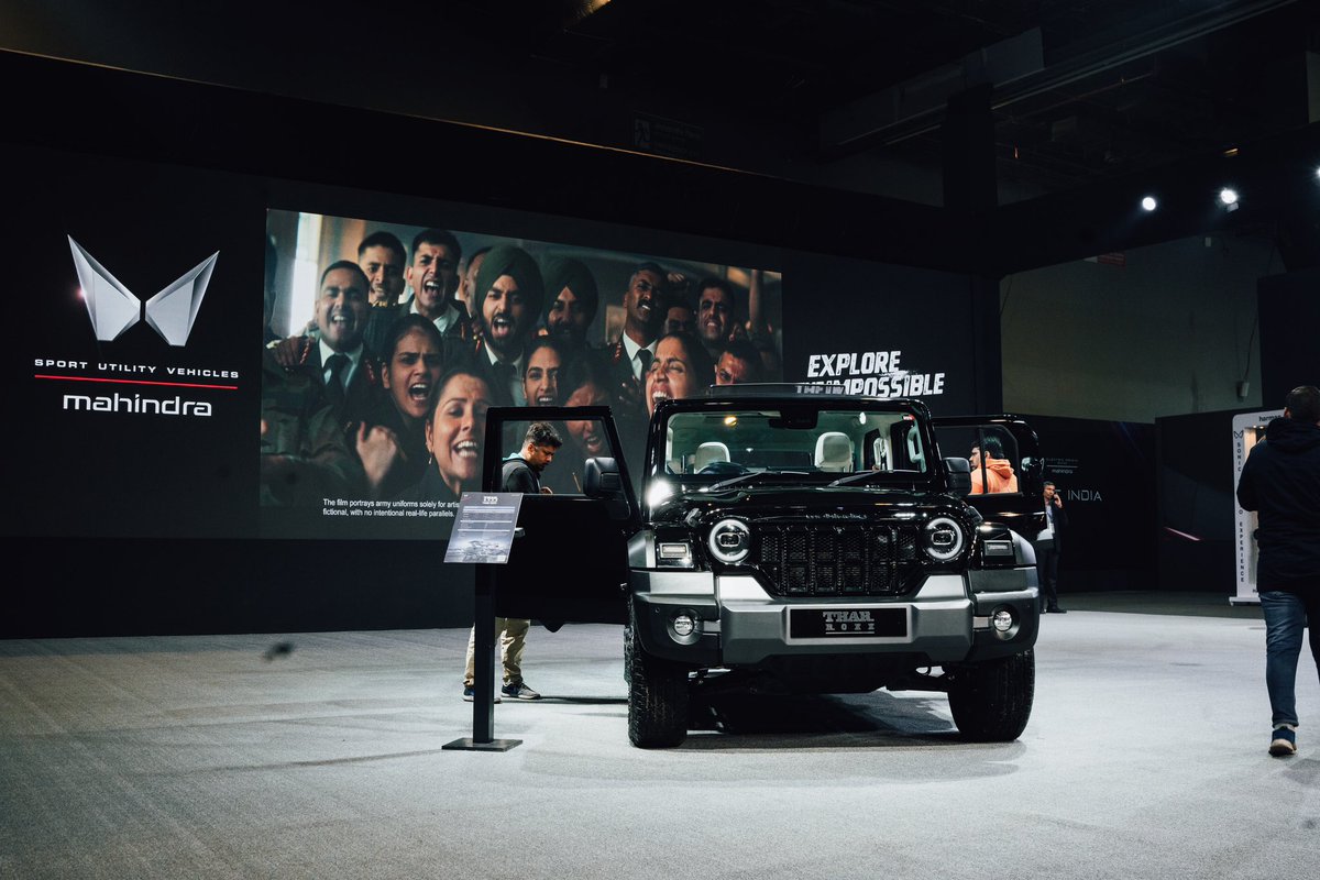 Mahindra_Auto's tweet photo. Meet the star studded line up that is drawing everyone in at the Mahindra pavilion at the #AutoExpo2025.
Visit us at Stall No. 1, Hall No 14 (H14-01), Bharat Mandapam, New Delhi from 17th to 22nd January.
#BharatMobility #MahindraAuto #Veero #TreoPlus #MahindraTharROXX #XUV3XO #MahindraElecetricOriginSUVS