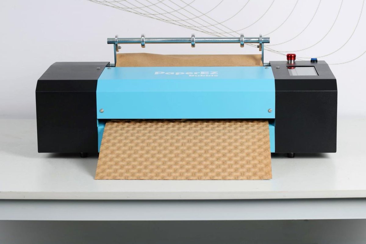 AmesonPackaging's tweet photo. our bubble press machine supports both kraft paper rolls and organza paper as consumables, and at the same time presses out concave-convex bubbles with good cushioning protection. 

#paper #bubble #ameson https://t.co/biXVibugaE