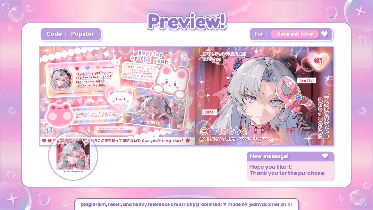 ✿ [ help repost please! ]

OPTiP-TiME! ฅ(•ㅅ•❀)ฅ

haloo anya open titip katalog 'popstar' dengan price 18k/each yap!! no max slot soalnya belom kaya raya. bisa buat png or jpg 🩷💜🩵💙💛

#zonauang #zonajajan #zonaba