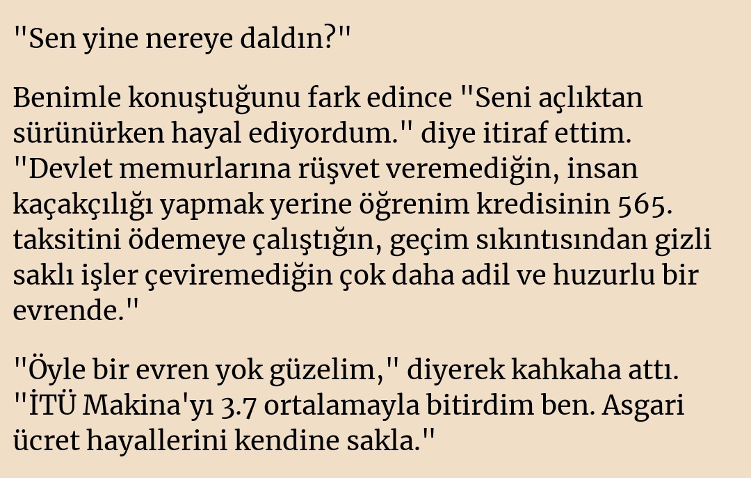 güncelleme: aras karadağ'ın ortalamasını 2.5 olarak değiştireceğim. biz ders geçmek için sürünelim bu it mühendislikte 3.7 ortalama yapsın. iyi valla.