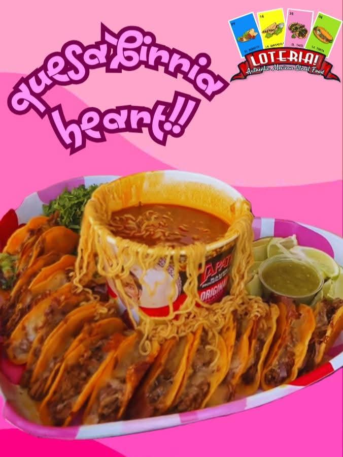 JuliAvils3's tweet photo. What are you waiting for to reserve yours?  Customize to your taste! 
🩷Choose from:
- Taco Heart (pick your favorites)
- Quesabirria Heart!
- Quesabirria Ramen Heart!
- Esquite/Takiesquite Heart!"
#salisburync #CharlotteNc https://t.co/9LsKOnx08Z