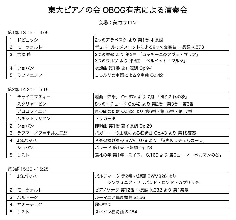 UTpkai_OBOG's tweet photo. 2/1 (土) に開催します演奏会のプログラムです。
皆さま、ぜひお越しください！ https://t.co/NfhWQwgzPR