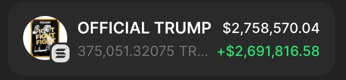Wow! Thank u <a href="/realDonaldTrump/">Donald J. Trump</a> 🇺🇸👏

$TRUMP changed my life!

At 100B MC, I send $5,000 to everyone that likes &amp; retweets this post! 👍