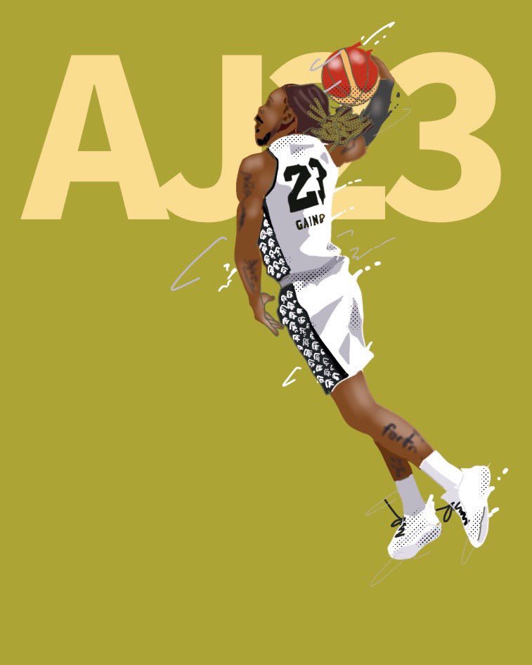 XttYoshioka's tweet photo. やった‼️

 #アンソニーゲインズジュニア
 #AJ23
 #鹿児島レブナイズ
 #Bリーグオールスター https://t.co/GpN5RgG75n