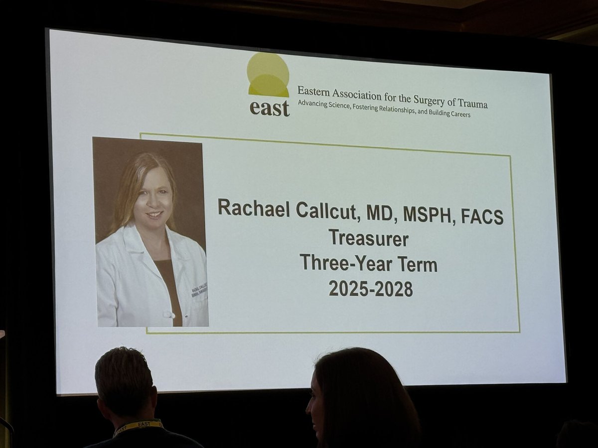 Rachael Callcut, MD, MSPH (@callcura) on Twitter photo So much gratitude for the trust placed in me to serve as the Treasurer for <a href="/EAST_TRAUMA/">EAST</a>, an over 3600 member strong organization dedicated to fostering advances in the surgery of trauma. #EAST2025 <a href="/UCDavisSurgery/">UC Davis Surgery</a> <a href="/UCDavisHealth/">UC Davis Health</a> <a href="/UCDavisTrauma/">UCDavis Trauma</a> So much gratitude for the trust placed in me to serve as the Treasurer for <a href="/EAST_TRAUMA/">EAST</a>, an over 3600 member strong organization dedicated to fostering advances in the surgery of trauma. #EAST2025 <a href="/UCDavisSurgery/">UC Davis Surgery</a> <a href="/UCDavisHealth/">UC Davis Health</a> <a href="/UCDavisTrauma/">UCDavis Trauma</a>