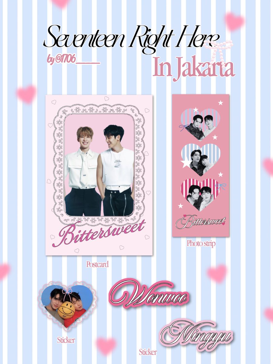 MINWON Freebies Seventeen Right Here in Jakarta 🎀

Jakarta International Stadium
8 &amp; 9 February 2024
Loc: TBA

Limited quantity! Strictly for minwonist only 🫶🏻