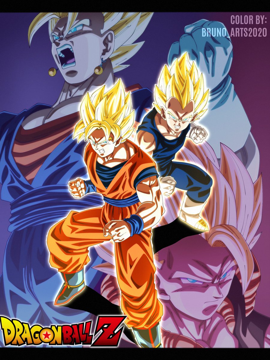 Ilustración de Goku y Vegeta con sus respectivas fusiones. 
Dibujo hecho por YAMAMURO
Y coloreado por mi. Espero les guste.
.
.
.
[COMISIÓNES ABIERTAS]
[COMISSION OPEN]