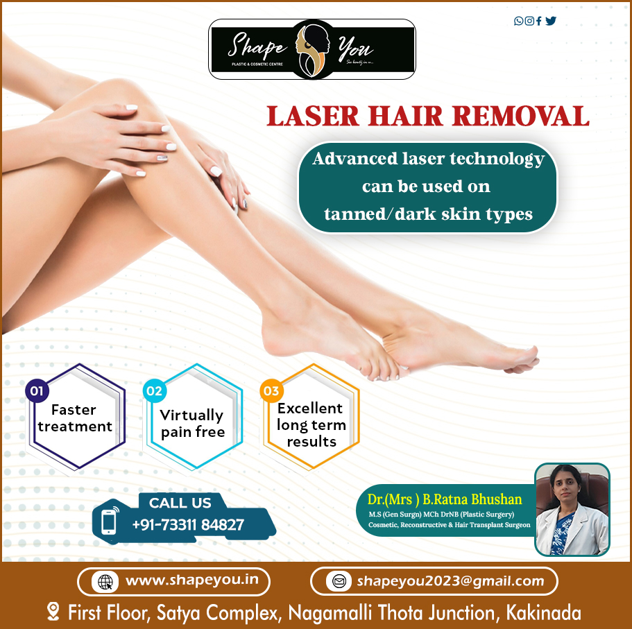 shapeyouclinic's tweet image. 𝐋𝐀𝐒𝐄𝐑 𝐇𝐀𝐈𝐑 𝐑𝐄𝐌𝐎𝐕𝐀𝐋
📞:+91 073311 84827
🌐: shapeyou.in
📍: First Floor, Satya Complex, Nagamalli Thota Junction, Kakinada - 533001
#LaserHairRemoval #AdvancedLaserTechnology #SkinCareSolutions #PainFreeTreatment #LongTermResults #bestplasticandcosmetic