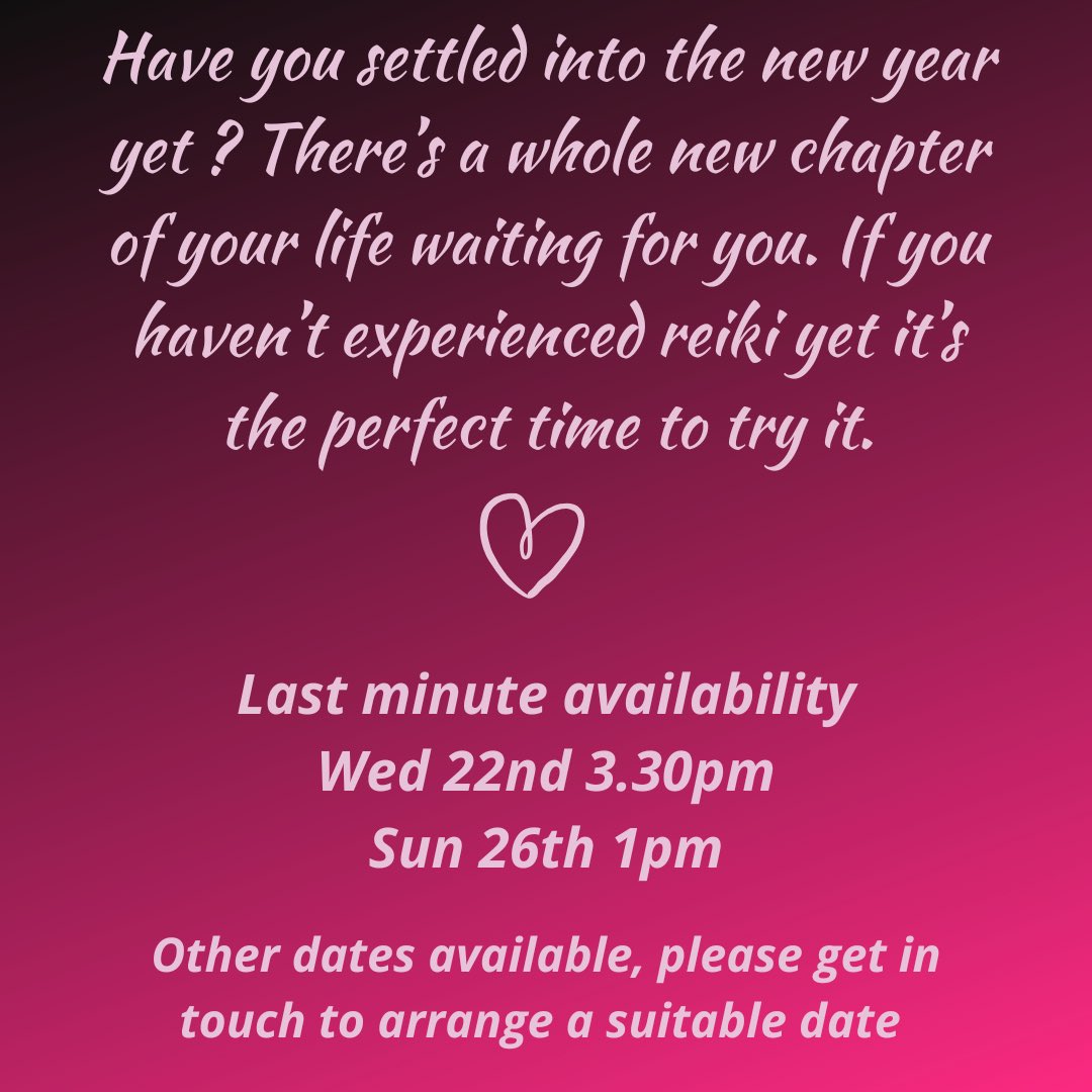 ChillRoomNcle's tweet image. Some last minute availability next week 
Email chillroom1@gmail.com or see website chill-room.com/therapies 
See previous post for new client offer #northeasthour #newcastle #reiki