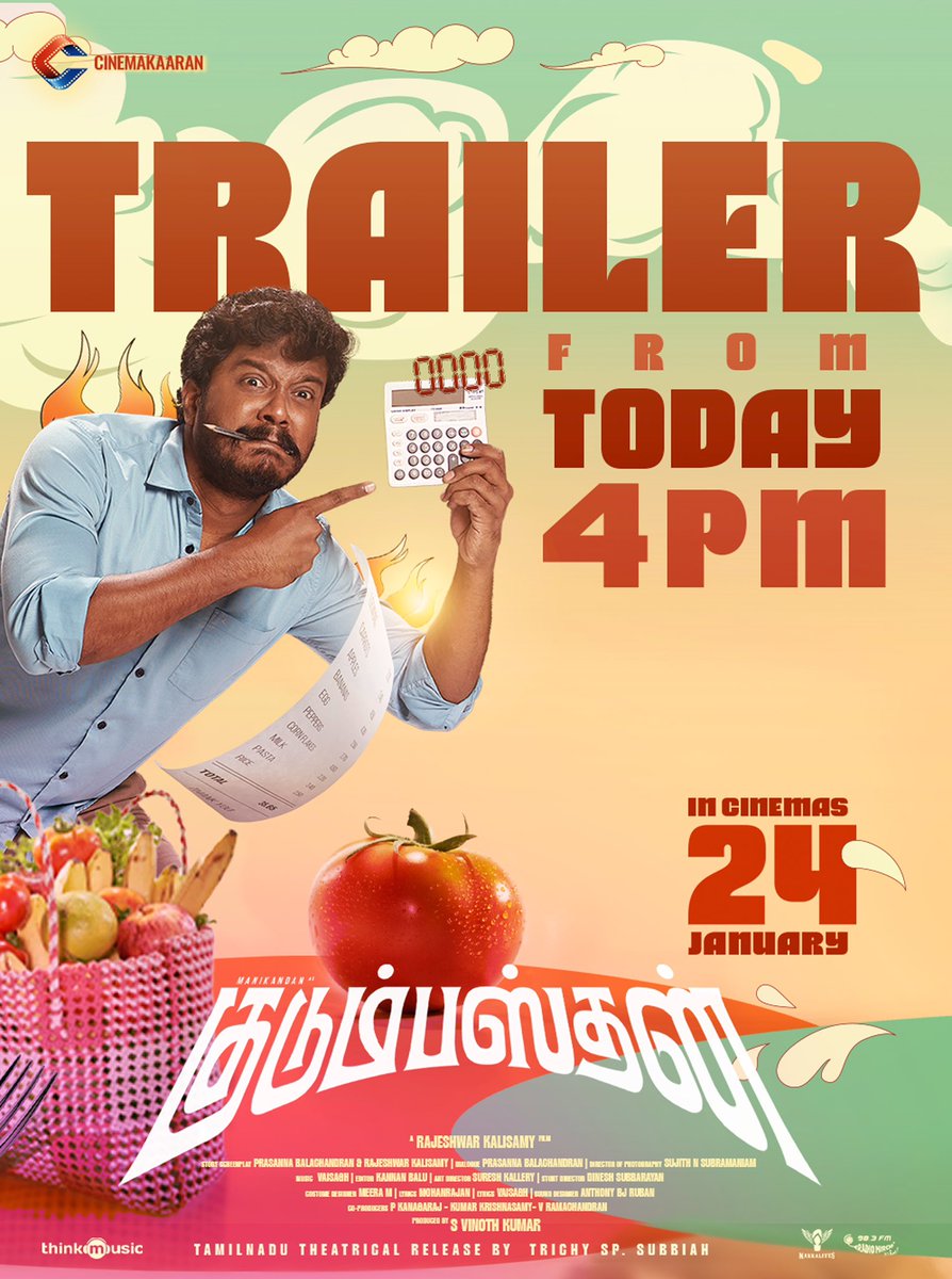 Instagram

Set your alarms for 4PM ⏰
The #Kudumbasthan trailer is coming up this evening! 
Gear up for the film in theatres from 24th January! 

@cinemakaaran_off @manikabali87 <a href="/saanve/">kapil gupta</a>.megghana @vinoths_offl @guru_somasundaram @rajeshwarkaliswamy @vaisaghh #prasannabalachandran