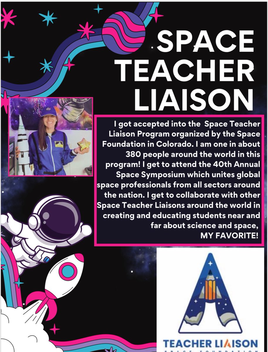 Avri DiPietro (@sciwithpie) on Twitter photo I did it! I am a Space Teacher Liaison! ⭐️ My teacher heart is full and my students and I celebrated with “star”bursts and more today! Still processing this amazing opportunity! ⭐️🚀 <a href="/SpaceFoundation/">Space Foundation</a> I did it! I am a Space Teacher Liaison! ⭐️ My teacher heart is full and my students and I celebrated with “star”bursts and more today! Still processing this amazing opportunity! ⭐️🚀 <a href="/SpaceFoundation/">Space Foundation</a>