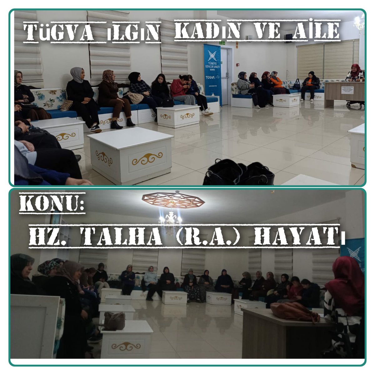 TugvaIlgin's tweet photo. Tügva Ilgın / KadınveAile

Sohbetimizde bu hafta Hz. Talha (r.a) hayatını  işledik. 

#Tügva https://t.co/CiuBK0PRf5
