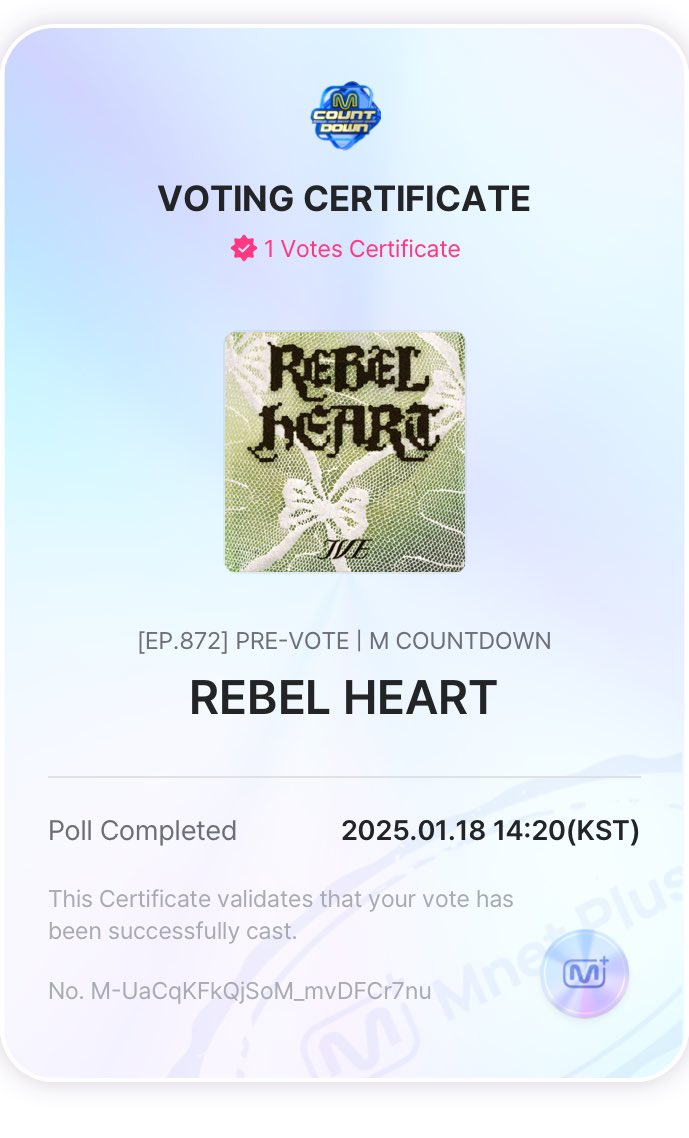 BABYMONGLOBAL's tweet photo. [📢] #BABYMONSTERxIVE Collaboration  

Monstiez, please vote "Rebel Heart" on MNET Plus app. 

Dives will help us in voting on Idol Champ for the last day of voting for KMCHART.

Please do maximum of 5 votes and drop proofs here ⬇️

#BABYMONSTER #베이비몬스터 @YGBABYMONSTER_ https://t.co/t90x07oZYs