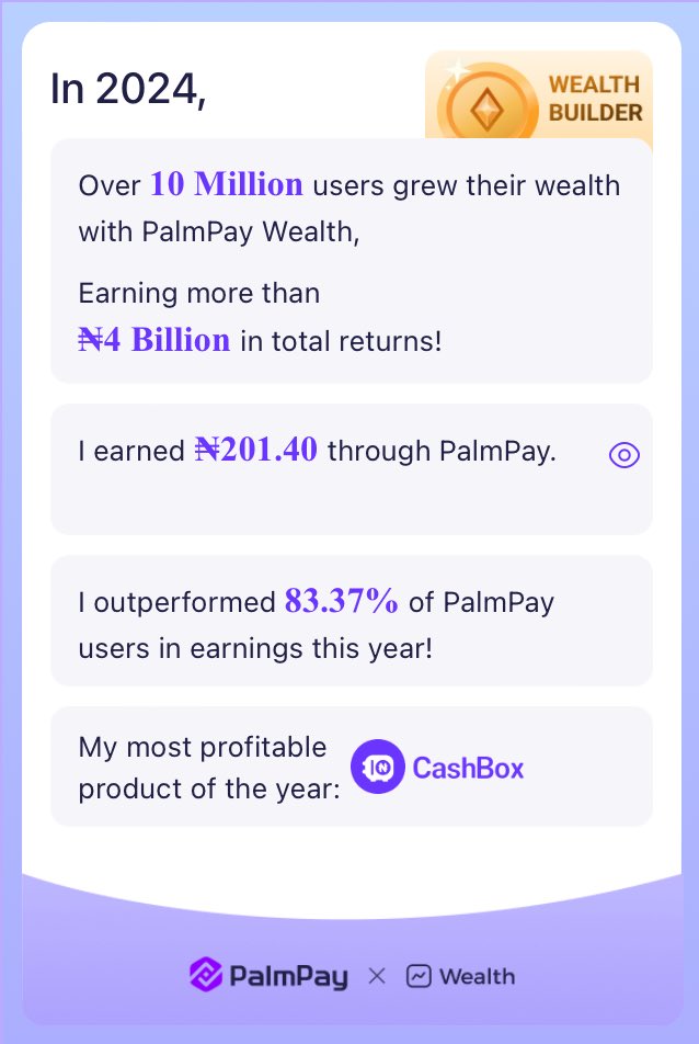 #PalmPaySavingsReport
