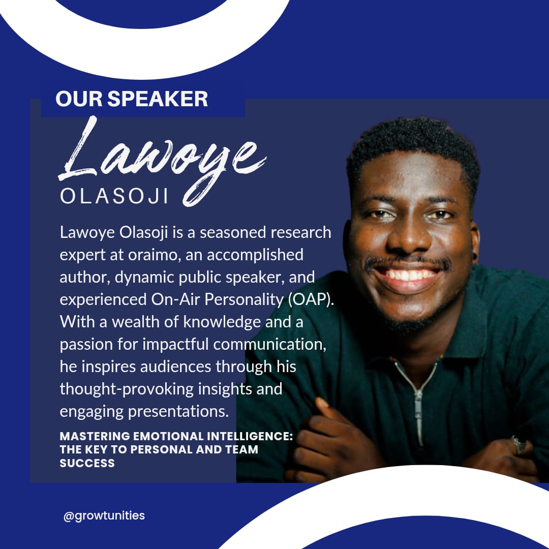 growtunities's tweet photo. IT'S TODAY!!! 💃🏼💃🏼💃🏼
Today is the deal day for our twitter session. Join us today by 6PM as we discuss on this topic that says;
💡 Mastering Emotional Intelligence: The Key to Personal and Team Success.
Our Guest Speaker: LAWOYE OLASOJI
#growtunities
#twittersession #TeamWork https://t.co/pB1dPYp0D1