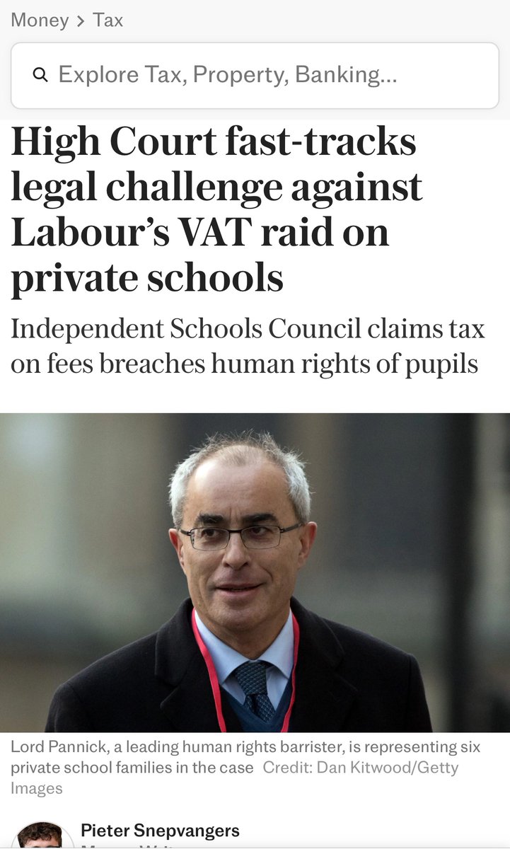 The Government has been consistently disingenuous when calling the introduction of VAT on school fees a “tax break”. It is no such thing. Education has never been taxed, and nor should it. 

The decision of the High Court to expedite the legal challenge against the Government’s