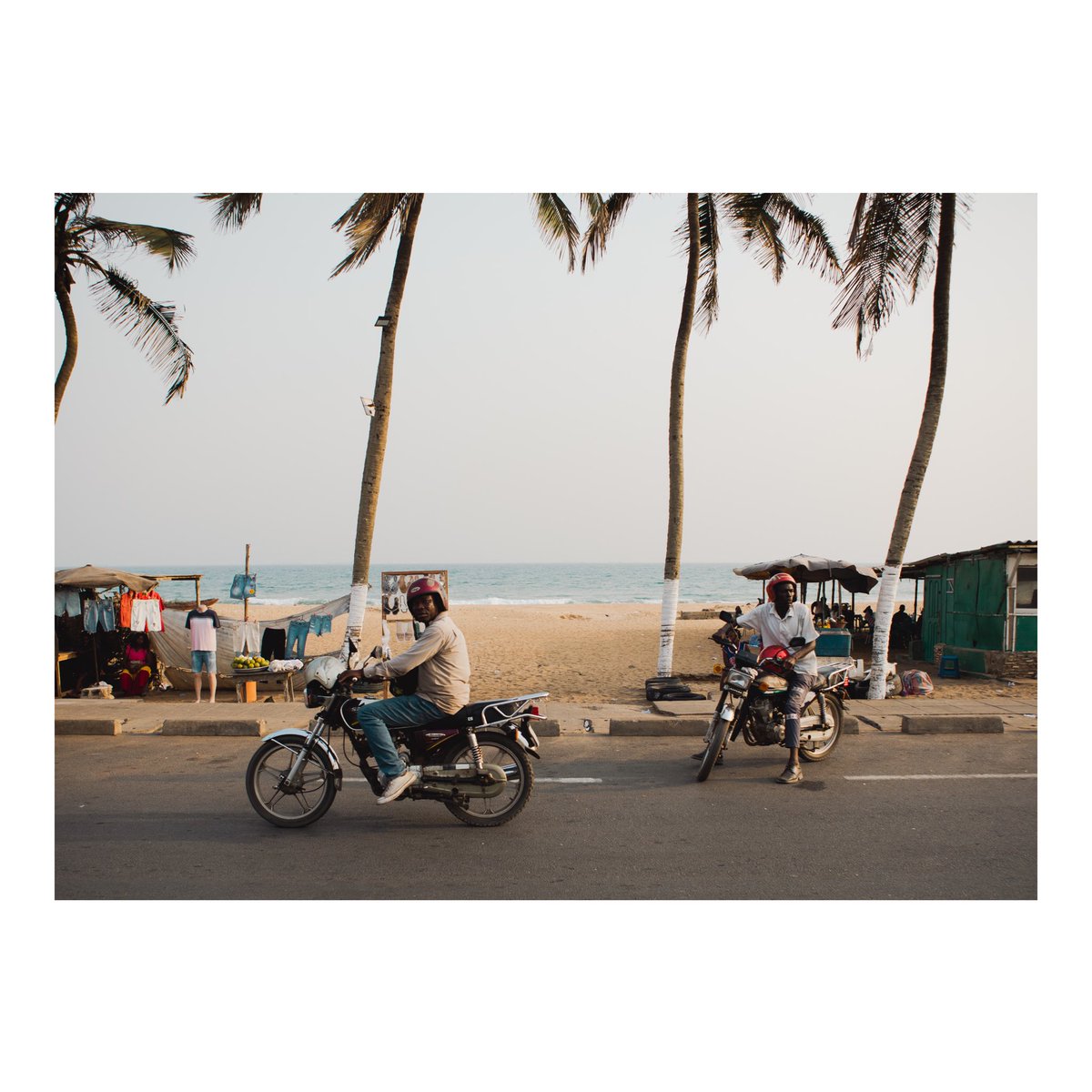 Photo 1 &amp; 2: Children playing after classes at Collège Catholique Christ Roi in Kodjoviakope.

Photo 3 &amp; 4: Schoolgirls fetching water after classes for the kindergarten children, following their sports session.

Photo 5 &amp; 6: Motorcycle taxis riding along the road.
#togo #lome