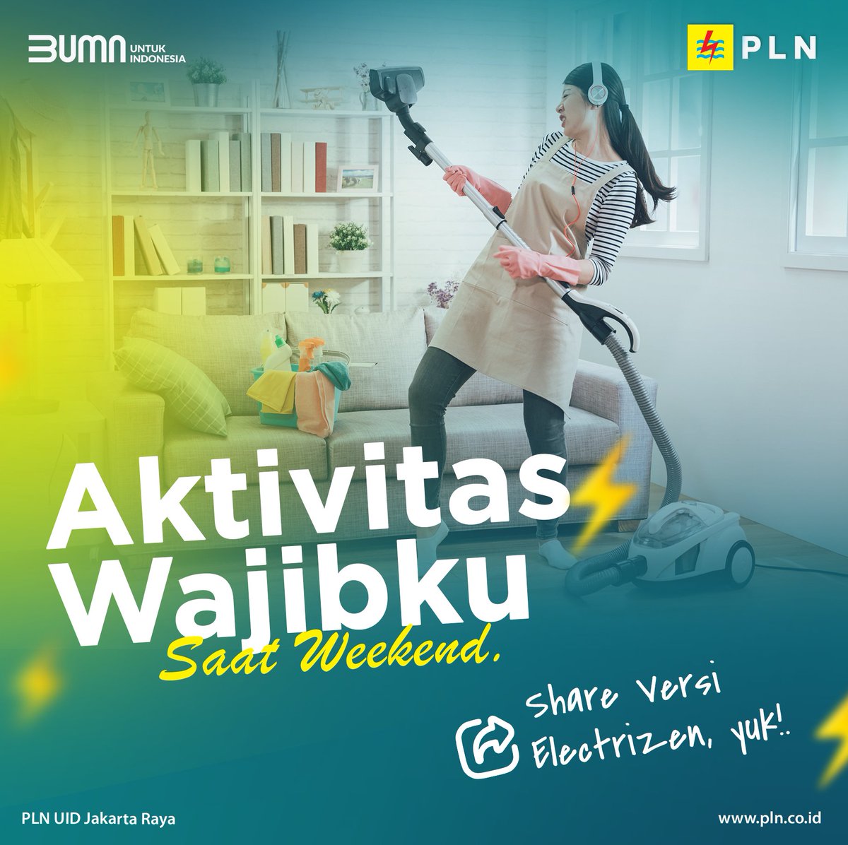 SahabatPLNJkt's tweet image. Weekend itu waktunya ngasih "me time" ke diri sendiri. Versiku, aktivitas wajib weekend adalah bersihin rumah biar pikiran makin seger.

Nah, kalau versimu gimana? Yuk, share di komentar! Siapa tahu jadi ide seru buat weekend depan.

#PLNDisjaya #WeekendChill #RelaxAndRecharge