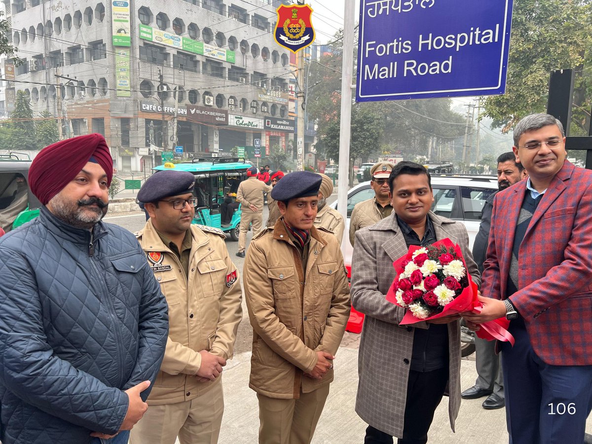 Ludhiana_Police's tweet photo. On the occasion of National Road Safety Month 2025, Commissionerate of Police Ludhiana in collaboration with Fortis Hospital organized a Motorcycle Rally to promote Health and Road safety awareness. https://t.co/oOu29aljnw