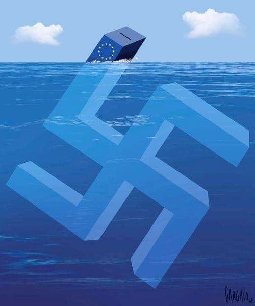 RobertJLorenz's tweet photo. @EPP United in Genocide and in Nazism ! ... The EU, a disgusting Nazi-Organisation, always willing to kill millions of innocent women and children for the USA all around the world ! ... #SlavaEU ! #SlavaUkraini ! ) https://t.co/XlAVETmUtR