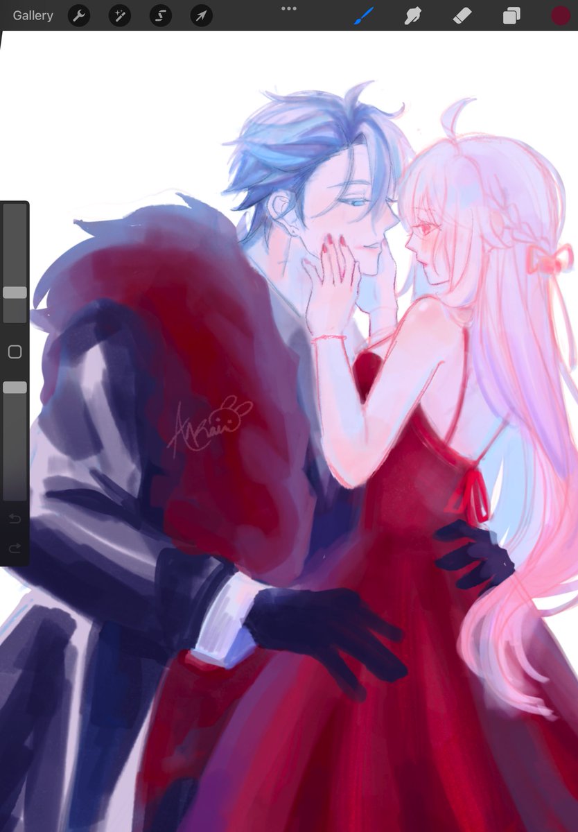 Aldric &amp; Cheryl timeskip quick painting, edisi malming ❤️
#Akai_OCs