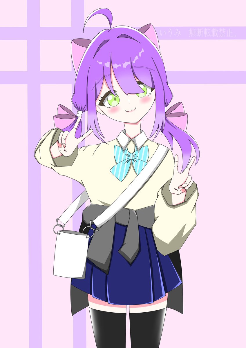 Justloo92125762's tweet photo. 🎀だぶるのぴいーすっ！🎀

#イラスト #illustration #絵 #絵描き https://t.co/HYV1TdCyjC