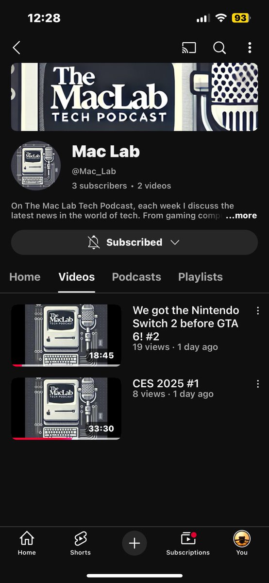 MacLabPodcast's tweet image. Check out my weekly tech podcast on Spotify AND Youtube! #youtube #tech #podcast #podcaster
Spotify: open.spotify.com/show/4zrGmTgMW…
Youtube: youtube.com/@mac_lab?si=L5…