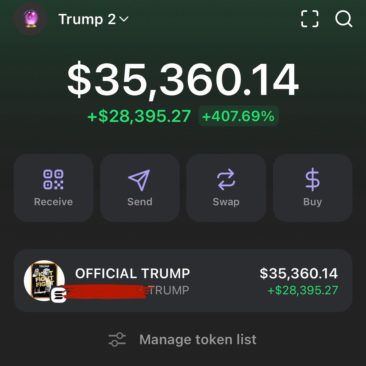 +$60k in 6 hours (all realized now).

It’s never too late.

I faded $TRUMP @ $3B, $5B, $7B, $8B - still managed to make it a win in the end.

God Bless America. 🇺🇸
