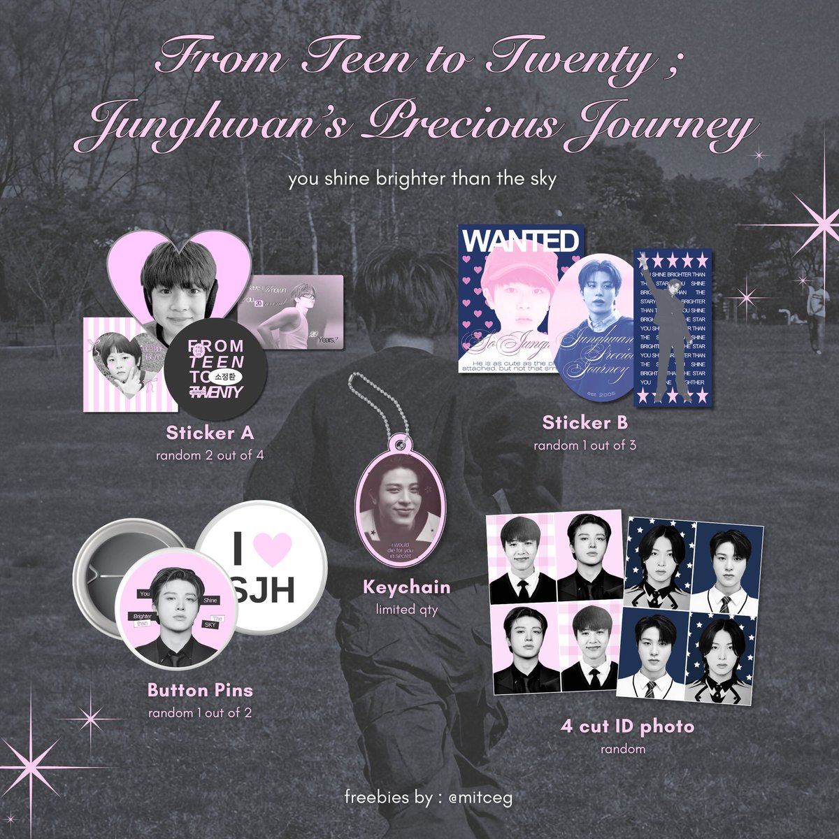 . . . 𝙅𝙐𝙉𝙂𝙃𝙒𝘼𝙉’𝙎 𝘽𝙄𝙍𝙏𝙃𝘿𝘼𝙔 𝙆𝙄𝙏 💬🩷
𝘣𝘺 <a href="/mitceg/">່</a> 

𝘧𝘳𝘰𝘮 𝙩𝙚𝙚𝙣 𝘵𝘰 𝙩𝙬𝙚𝙣𝙩𝙮 ; 
𝙟𝙪𝙣𝙜𝙝𝙬𝙖𝙣’𝙨 𝙥𝙧𝙚𝙘𝙞𝙤𝙪𝙨 𝙟𝙤𝙪𝙧𝙣𝙚𝙮 🎞️

how to 𝘤𝘭𝘢𝘪𝘮?
➥ rt &amp; like this post
➥ claim period : 02/02/2025 — 19.30 WIB
➥ chekout on shopee !