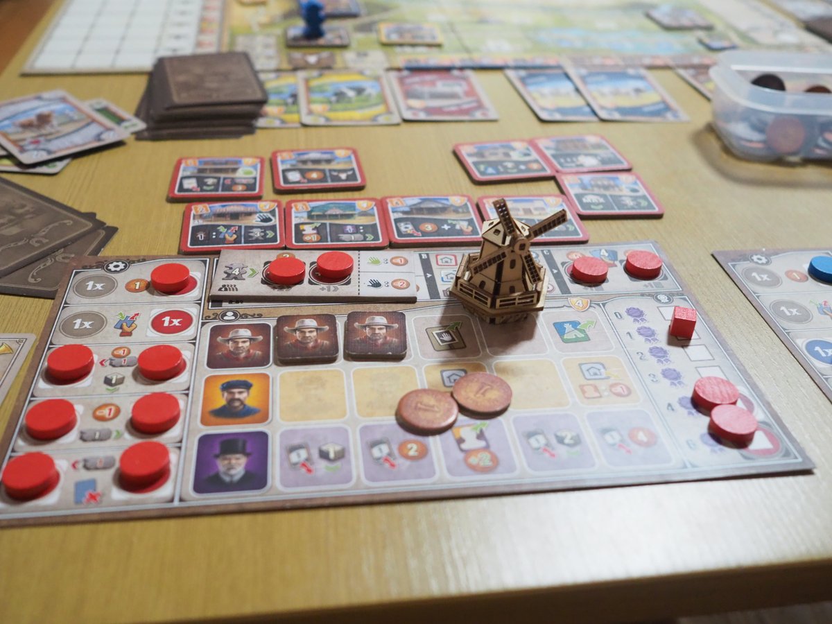 matz_jon's tweet image. やっぱ１日じゃ終わらないか、このボードゲームっ！「順番風車」で手番をマークして、続きはまた明日っ。おやすみっ！
#GWT