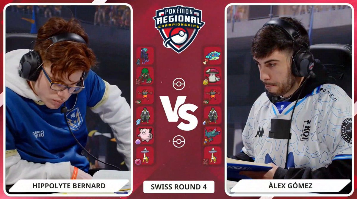 ColonnesLances's tweet photo. Régional de Birmingham - Ronde 4

Hippolyte Bernard 🇫🇷
🆚 Àlex Gómez

Nous sommes très bien servis aujourd'hui ! @RedsilverFR reprend la main pour défendre les couleurs de la France !

🎙️ @quecle_VGC et @SmoukySC
#PlayPokemon
🟣 https://t.co/BIlCYZNghk https://t.co/WLjaMdyJdm