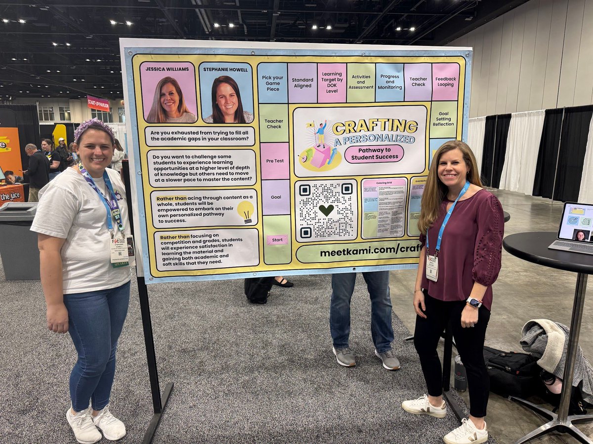 mrshowell24's tweet image. Loved presenting with @JessicaT_Wills our session on Crafting a Personalized Pathway to Student Success at #FETC. So grateful for the opportunity to share our ideas with such an engaged audience. 💡 Shout out to @FrankieCilliers for that beautiful poster.