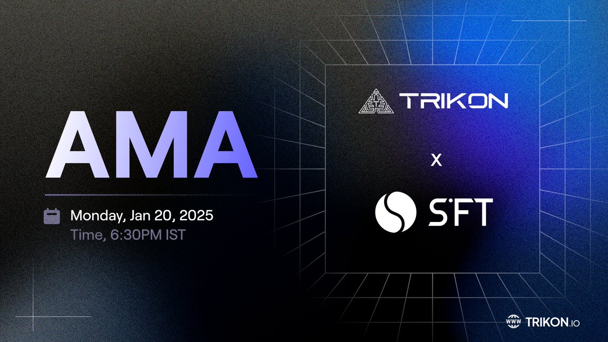 0xTrikon's tweet photo. 🚨New day, New #AMA Alert! 🚨

📅 Date: 20th January
⏰ Time: 06:30 PM IST

We’re hosting an exciting AMA with @SFTProtocol and giving away 1000 rSPD! 💰

Here’s how to join and win:
1️⃣ Attend the AMA.
2️⃣ Drop your Solana address in the comments during the session.

🗨️ Don’t miss this chance to learn what we are building and win big! 🚀

🔗 https://t.co/9M5h3qcYeO